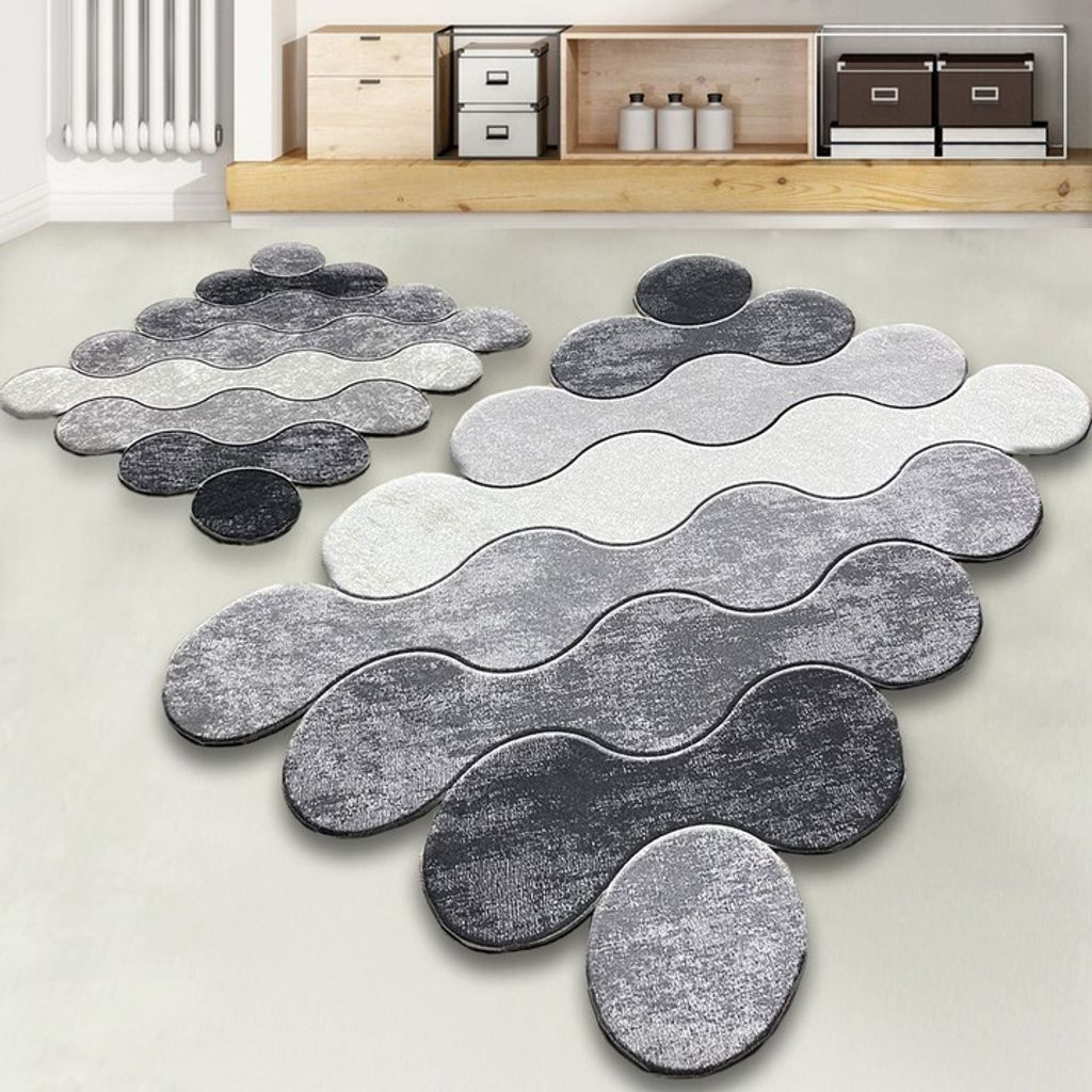 Mijolnir, Circle - Grey, Badematten-Set (2 Stück), Grau, 60 Produktbild 3