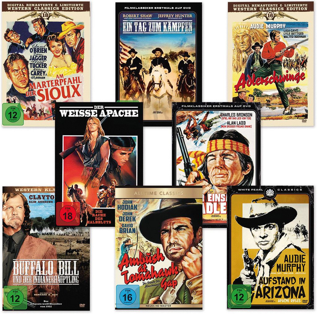 Indianerfilm-Paket. 8 DVDs.