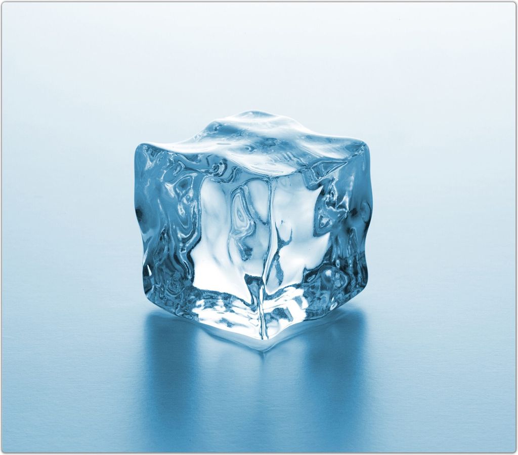 Spritzschutz Herdabdeckplatte Schneidebrett aus Glas Eiswürfel sich spiegelnd 1-Teilig (60x52cm)