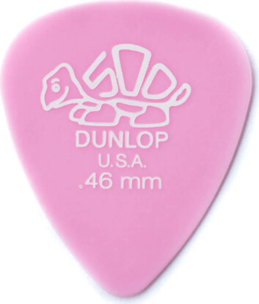 Dunlop Delrin 500 Médiators de Guitare 0.46 mm Rose Clair x72 Unités