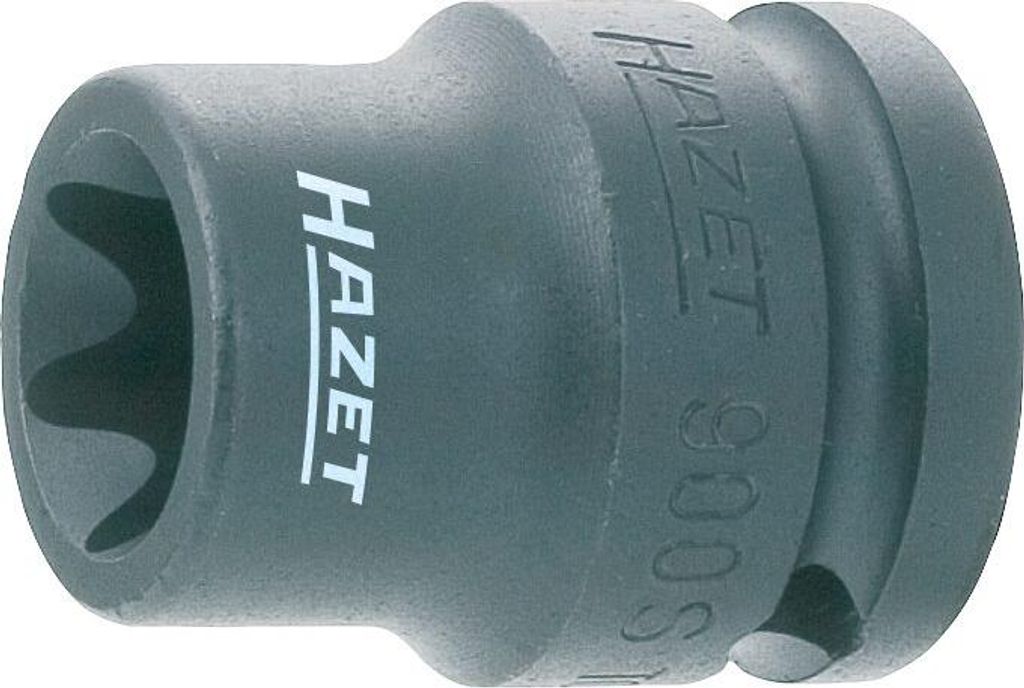 Hazet Schlag-Maschinenschrauber Steckschlüsseleinsatz 900S-E12, 1/2 (12,5 mm) Vierkant hohl, Außen TX Profil, SW E12