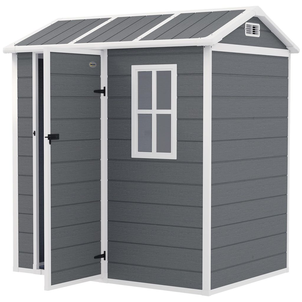 Outsunny Gerätehaus Kunststoff 2,1m² 186 x 130 x 199cm Produktbild 