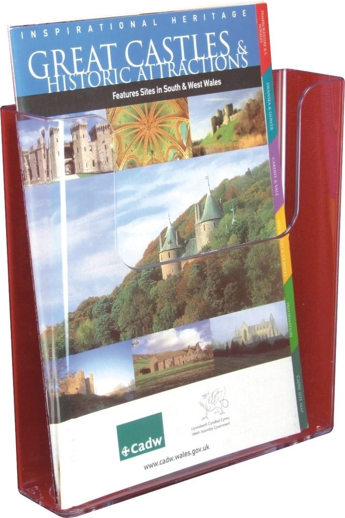 Prospektständer A5 hoch 1 Fach transparent Packung mit 6 Stück