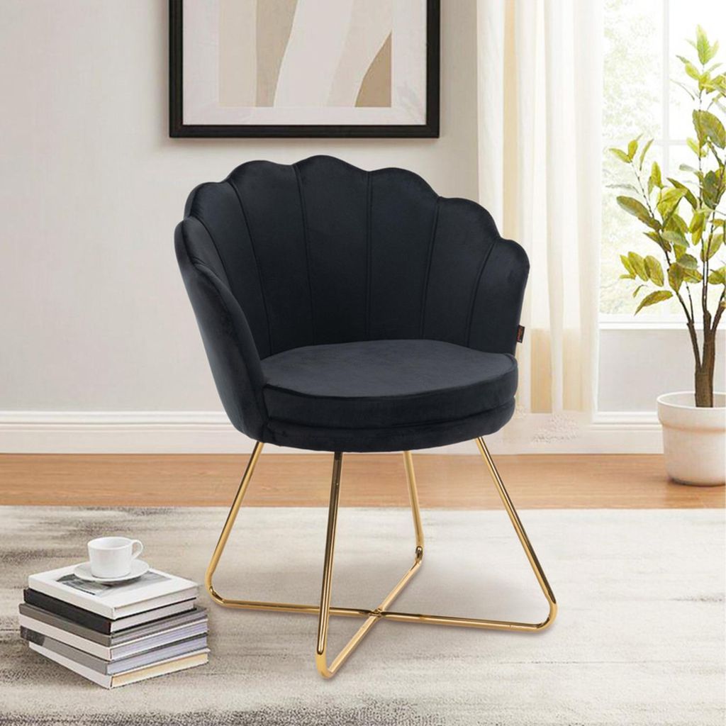 Hawthyhome Dossier en forme de pétale Fauteuil avec pieds Image du produit 