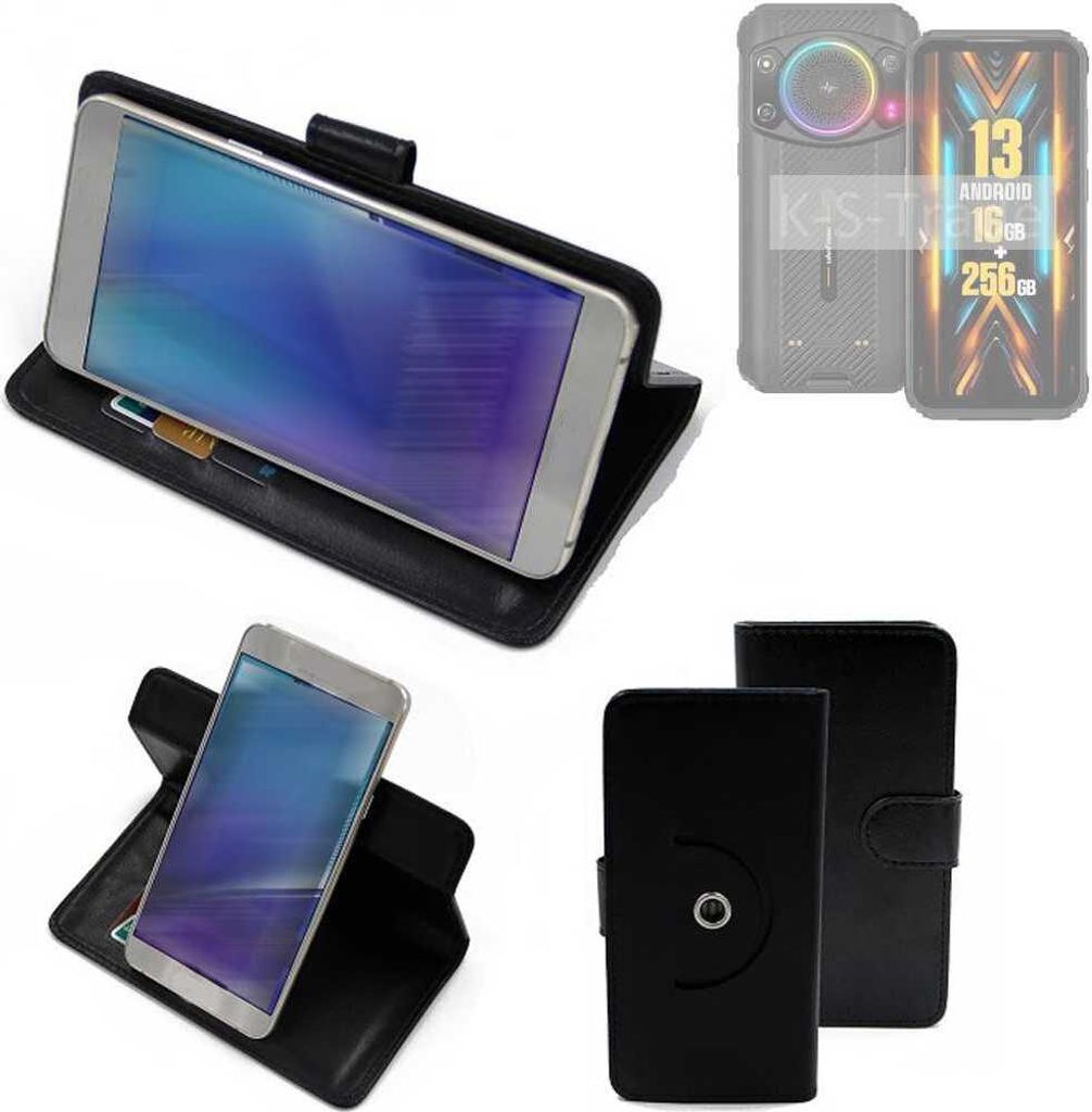 K-S-Trade Case Schutzhülle Handyhülle kompatibel mit Ulefone Armor 21 Flipcase Smartphone Cover Handy Schutz Tasche Klapphülle Walletcase schwarz