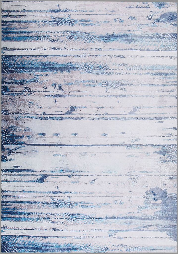 BELIANI Teppich Beige mit Grau 140 x 200 cm Abstrakt Rechteckig Vintage Style
