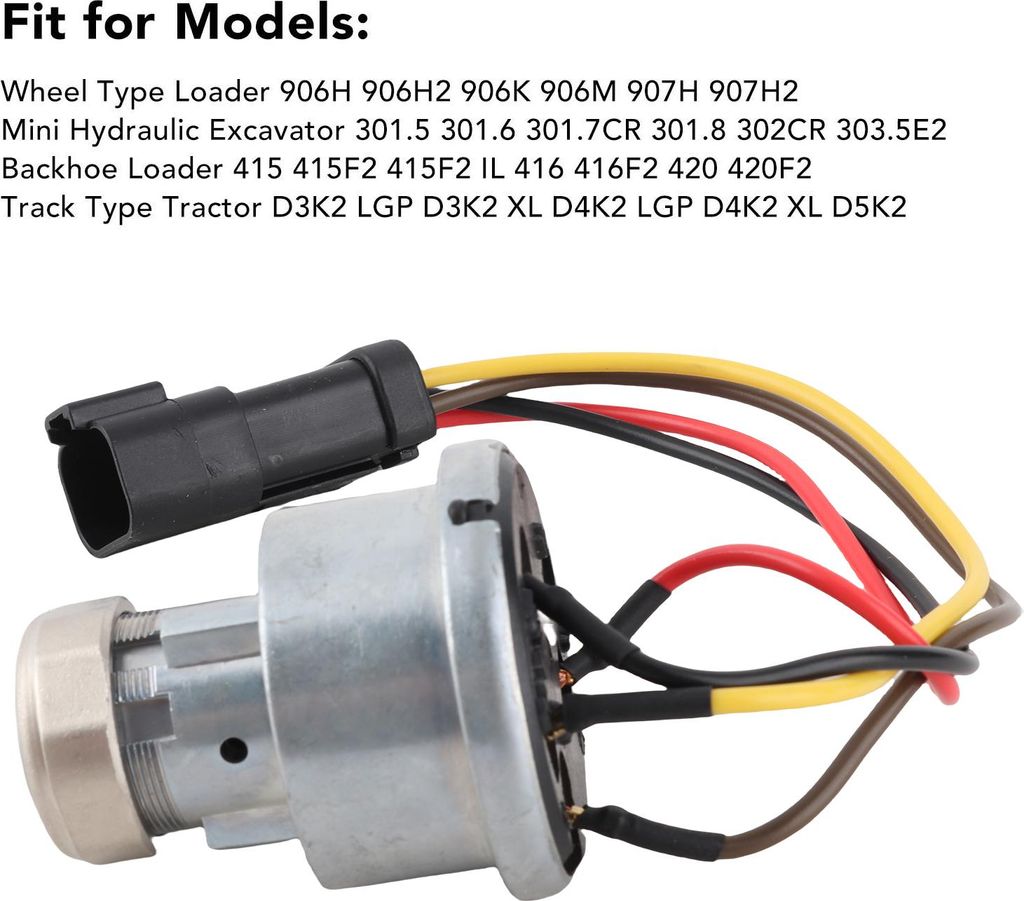 Interrupteur D'allumage Du Moteur, Verrouillage De L'Interrupteur D'allumage Avec 2 Clés, Interrupteur De Démarrage D'allumage, 110-7887 Compatible Avec Les Modèles De Chargeuse