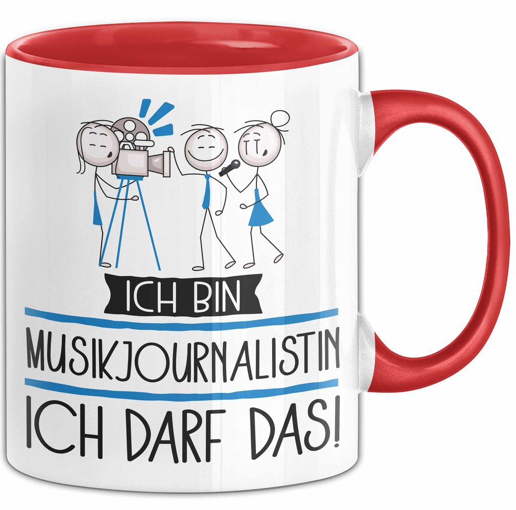 Geschenk für Musikjournalistin Tasse Lustige Geschenkidee Geburtstag Ich Bin Musikjournalistin Ich Darf Das (Rot)