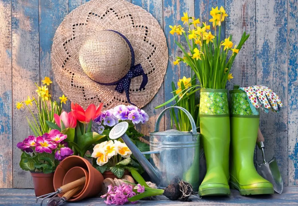 Puzzle l'oiseau bleu 1000 pièces thème jardin fleuri idéal pour adulte