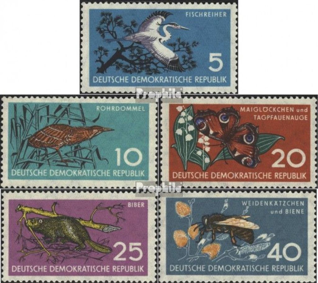 Briefmarken DDR 1959 Mi 688-692 (kompl.Ausgabe) gestempelt Naturschutz