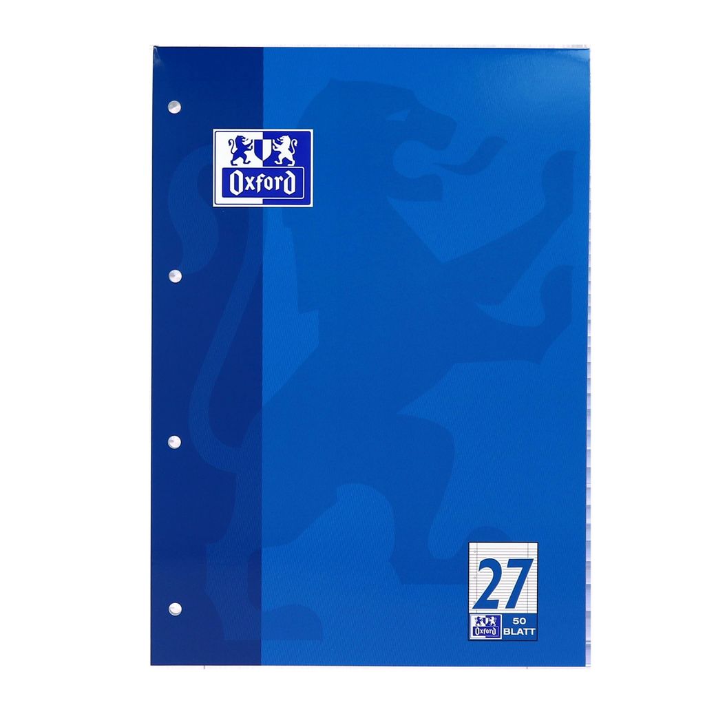 Oxford 100050352 Quaderno scolastico Lin.27 A4 50 fogli 90 Immagine del prodotto 