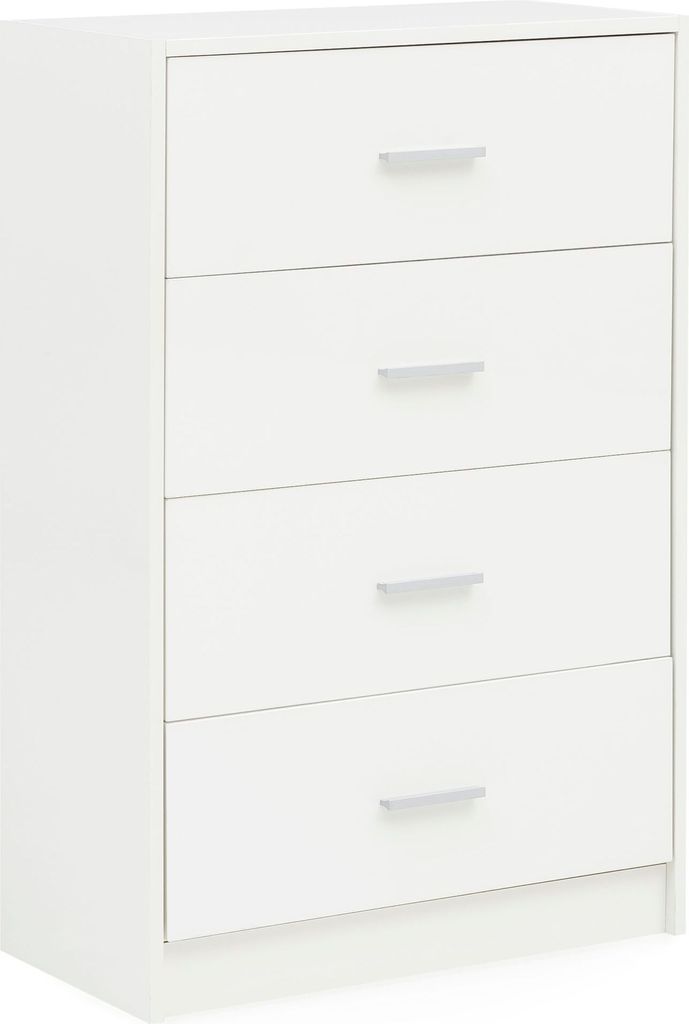 Design Sideboard WL5.864 Weiß Hochglanz 60x90x30 cm Anrichte Holz Modern | Schmale Schubladenkommode Esszimmer | Kleiner Allzweckschrank Flur | W...