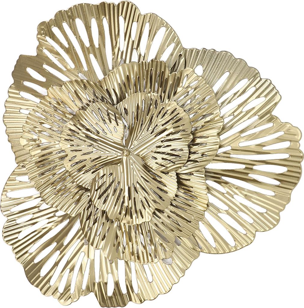 Metall Wanddekoration Modern Stilvoll Dreieckig Ginkgo Blume Eisen 3D Wandskulptur für Wohnzimmer Schlafzimmer Flur Typ B