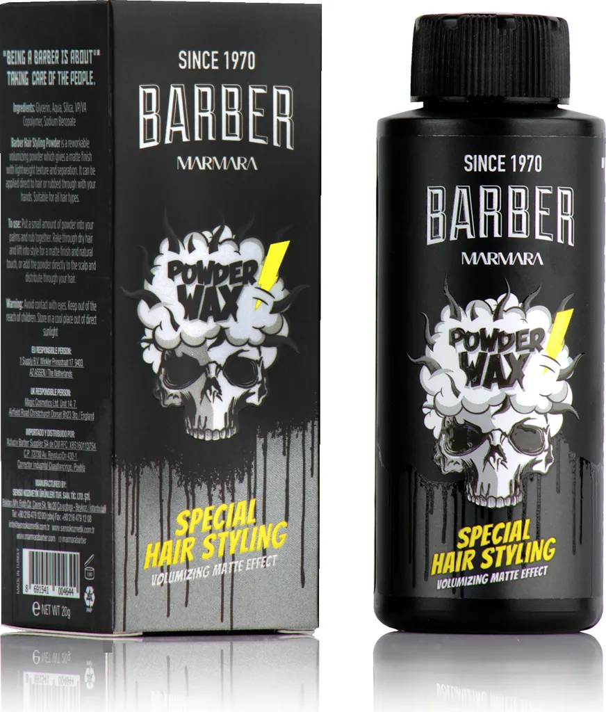 Cire en Poudre Mate Marmara Barber 20g pour un Volume Incroyable