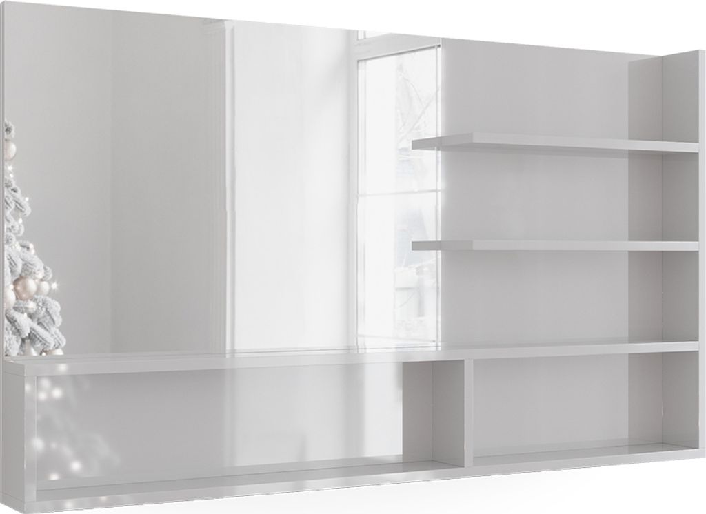 Mensola dello specchio Vicco  Bianco lucido 119.8 x 70 cm Immagine del prodotto 