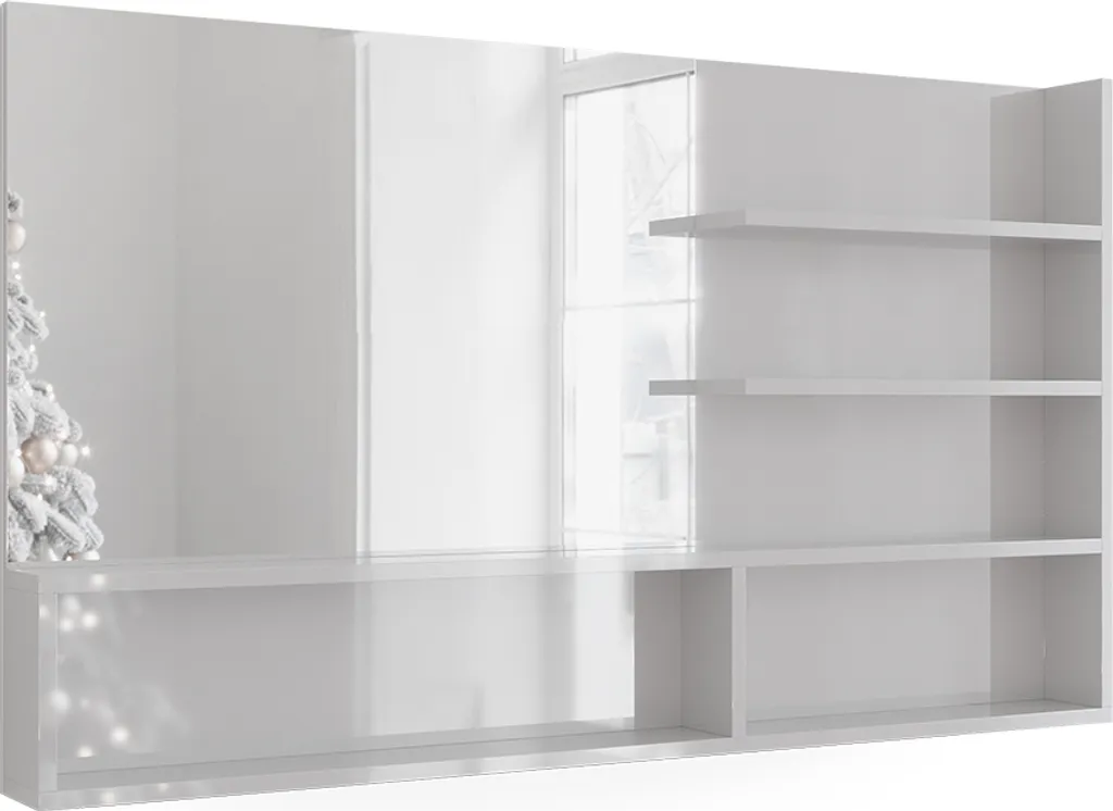 Étagère à miroir Vicco : fini le désordre avec ce miroir 119.8x70cm