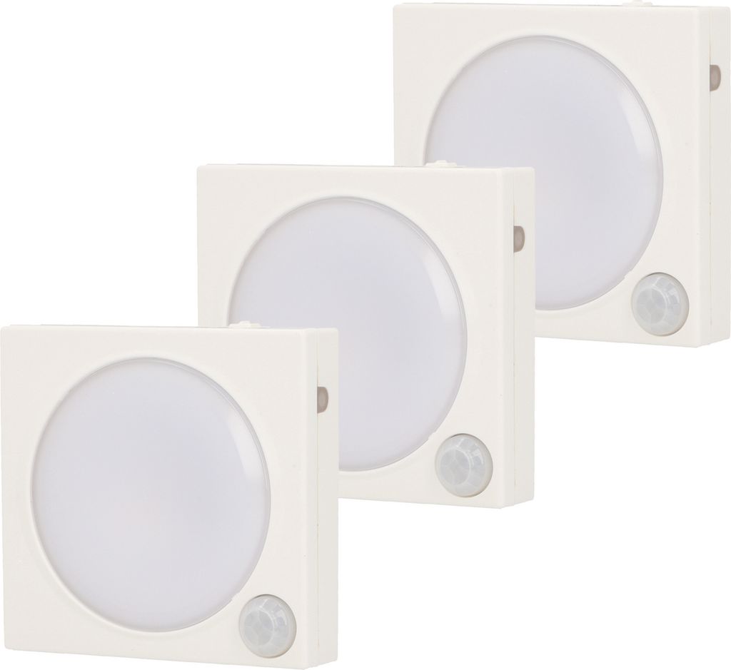 3er-Set LED-Nachtlicht Bewegungsm.&Dämmerungss.