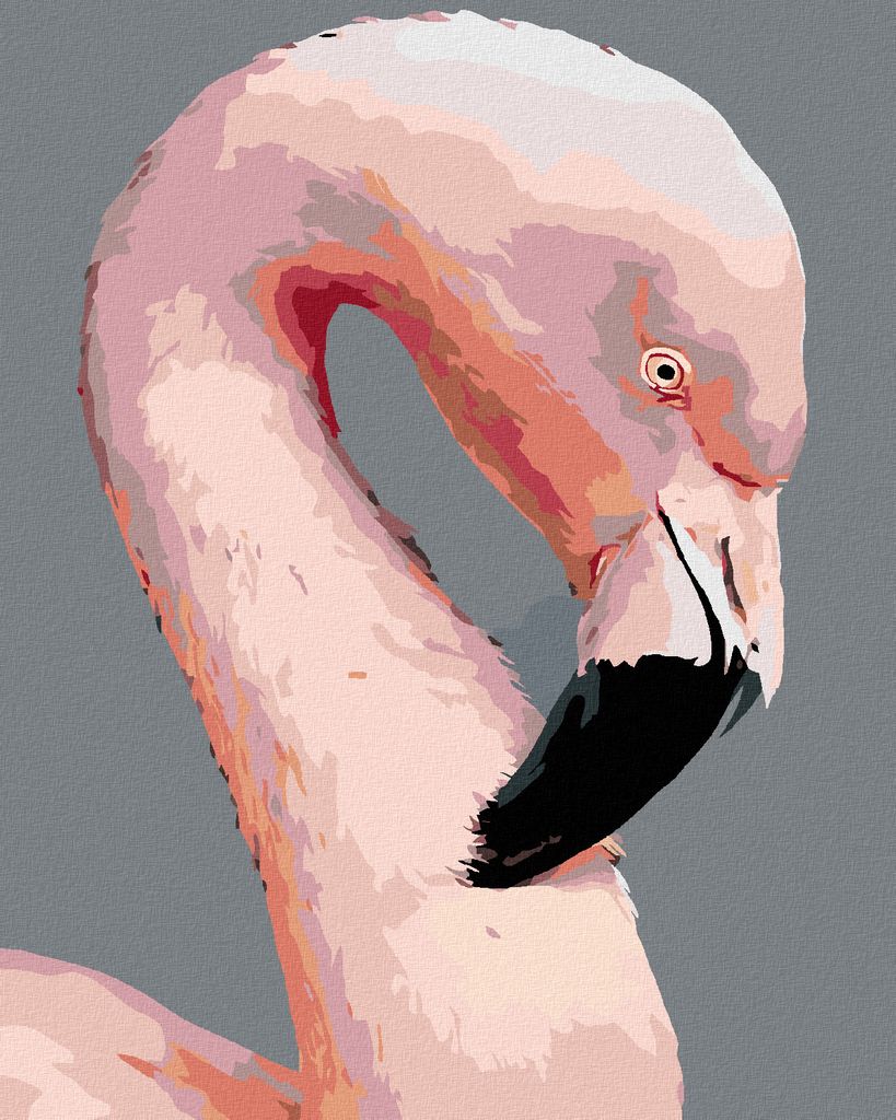 Zuty - Malen nach Zahlen - ROSA FLAMINGO, 40x50 cm, mit Keilrahmen (bereits gespannt)