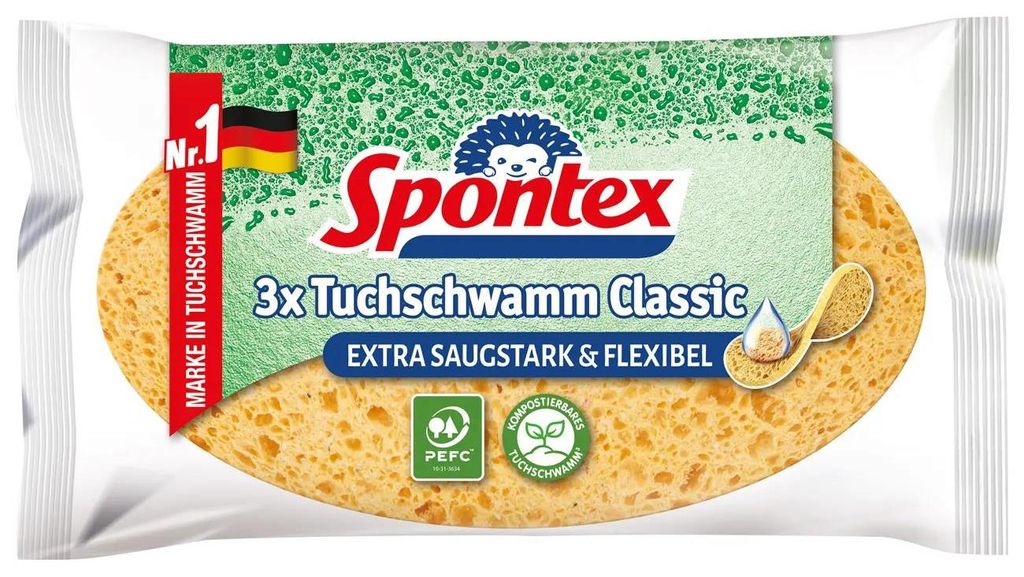 Spontex 3690 Spontex Classic Schwammtücher, 3 St. Productafbeelding 