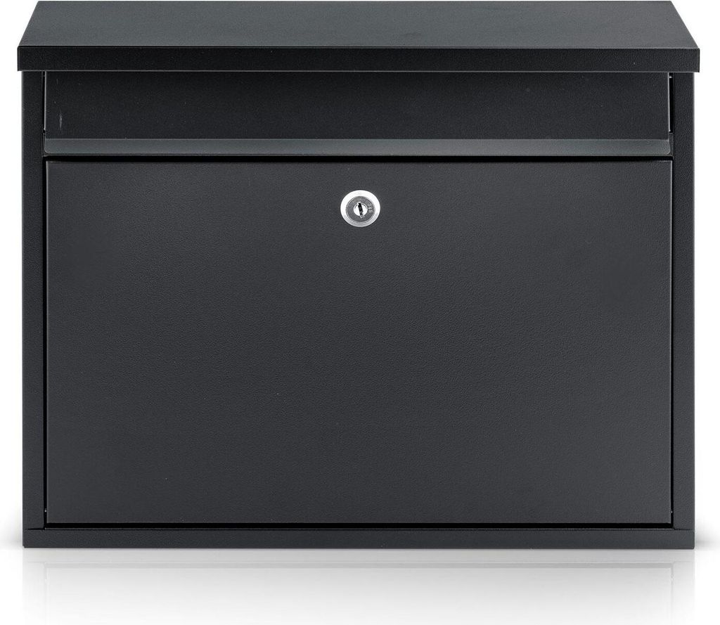 Briefkasten 37,5 x 30,5 x 12 cm schwarz HM-860 Produktbild 