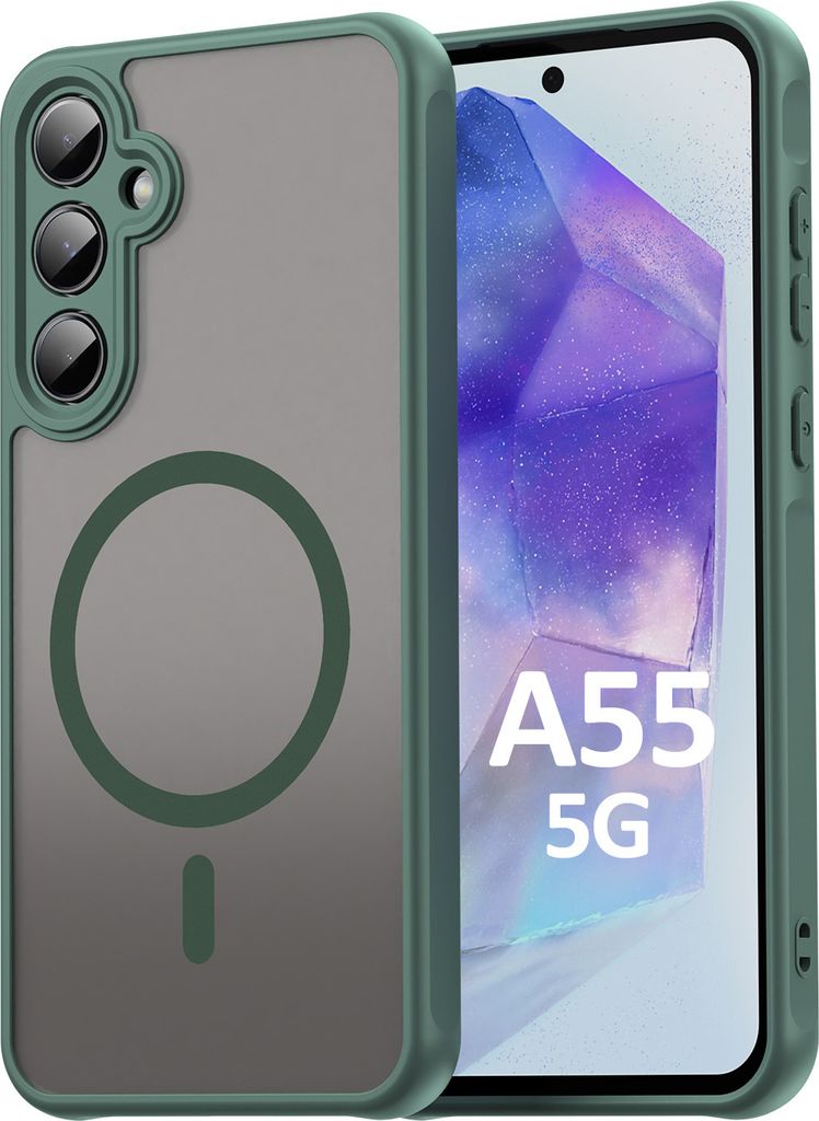 Handyhülle für Samsung Galaxy A55 Matt Case Schutzhülle Kratzfest Passgenau Grün
