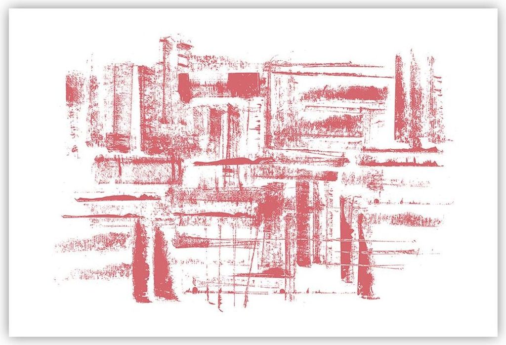 Poster - Poster ohne Rahmen - Rot Textur Muster - 91,5x61 cm - Wand Bild - Wanddeko - Wandbilder - Kunstposter - Wandposter - Bilder - Kunstdruck -...