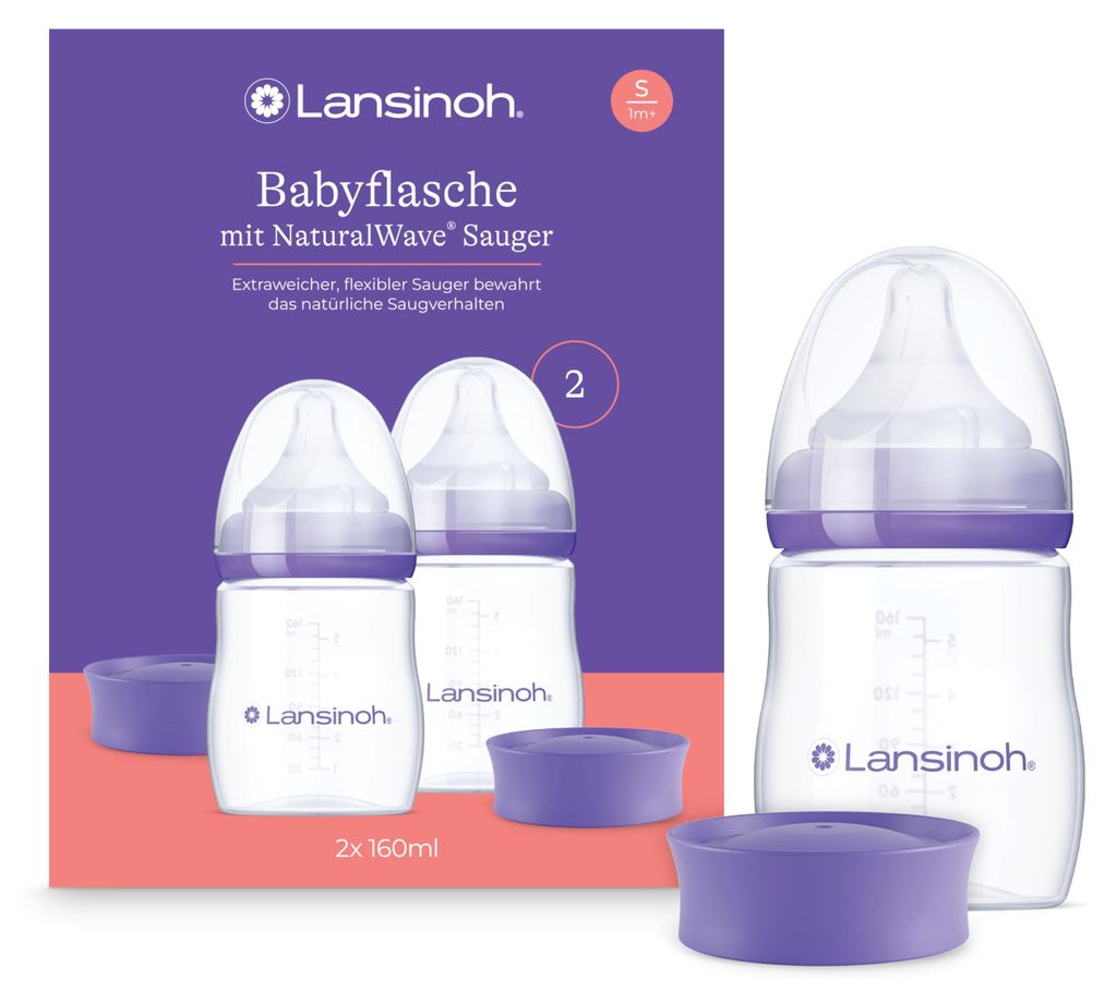Lanisnoh PP-flesjes, 2 stuks, 160 ml, met Natural-speen Productafbeelding 