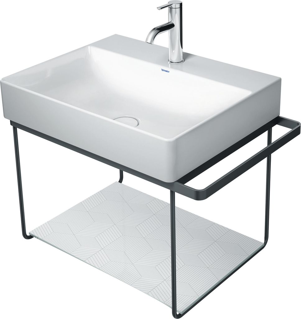 Duravit Metallkonsole DURASQUARE wandhängend, für Waschtisch 235360 schwarz matt