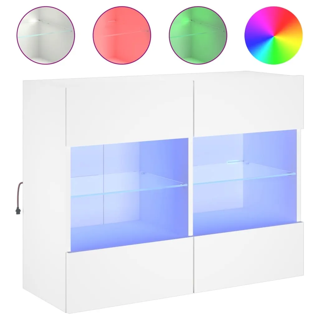 SYFAX Mobile TV Sospeso Bianco LED 78,5x30x60,5 cm - Design Moderno