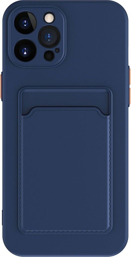 Schutz Handy Hülle für iPhone 12 13 14 15 Plus Pro Max Case Cover Kartenfach, Farbe:Blau, Modell wählen:Apple iPhone 15