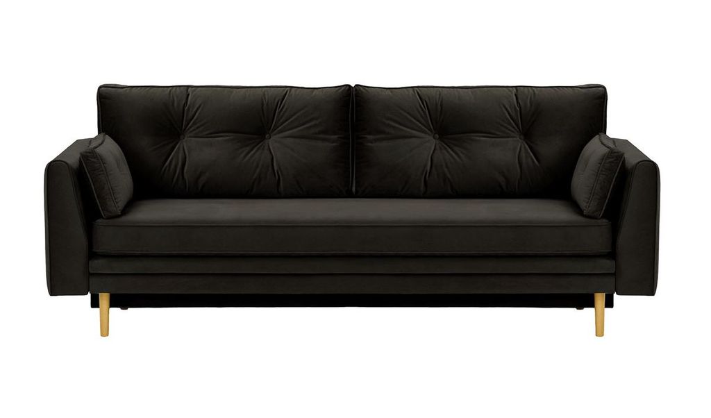 SLF24 - Schlafsofa mit Bettkasten Magnus - schwarz - Velluto 20