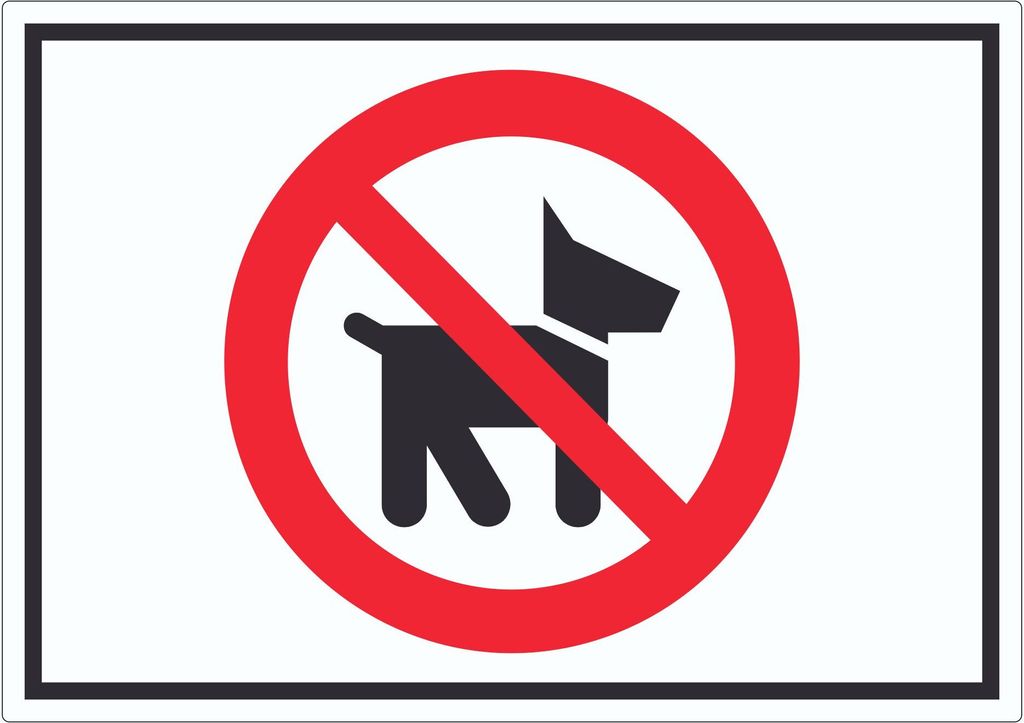 Wir müssen draußen bleiben Symbol Aufkleber A8 (52x74mm)