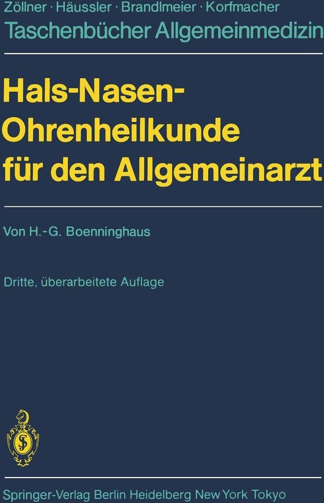 Hals-Nasen-Ohrenheilkunde für den Allgemeinarzt