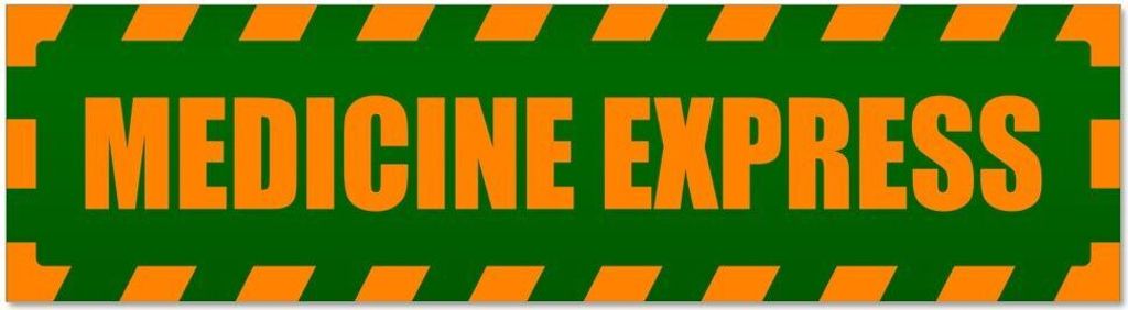 Kiwistar - Autoaufkleber - Orange - Grün - 30 x 8 cm - Medicine E x press gestreift - Hinweis Aufkleber Sticker für Auto, Kfz, Fahrrad, PKW, LKW