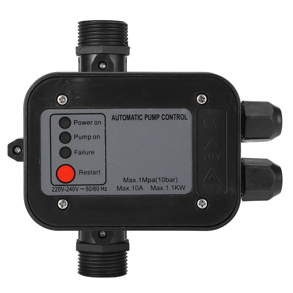 Pompe à eau auto-amorçante, noire, 220V, avec pressostat et Image du produit 