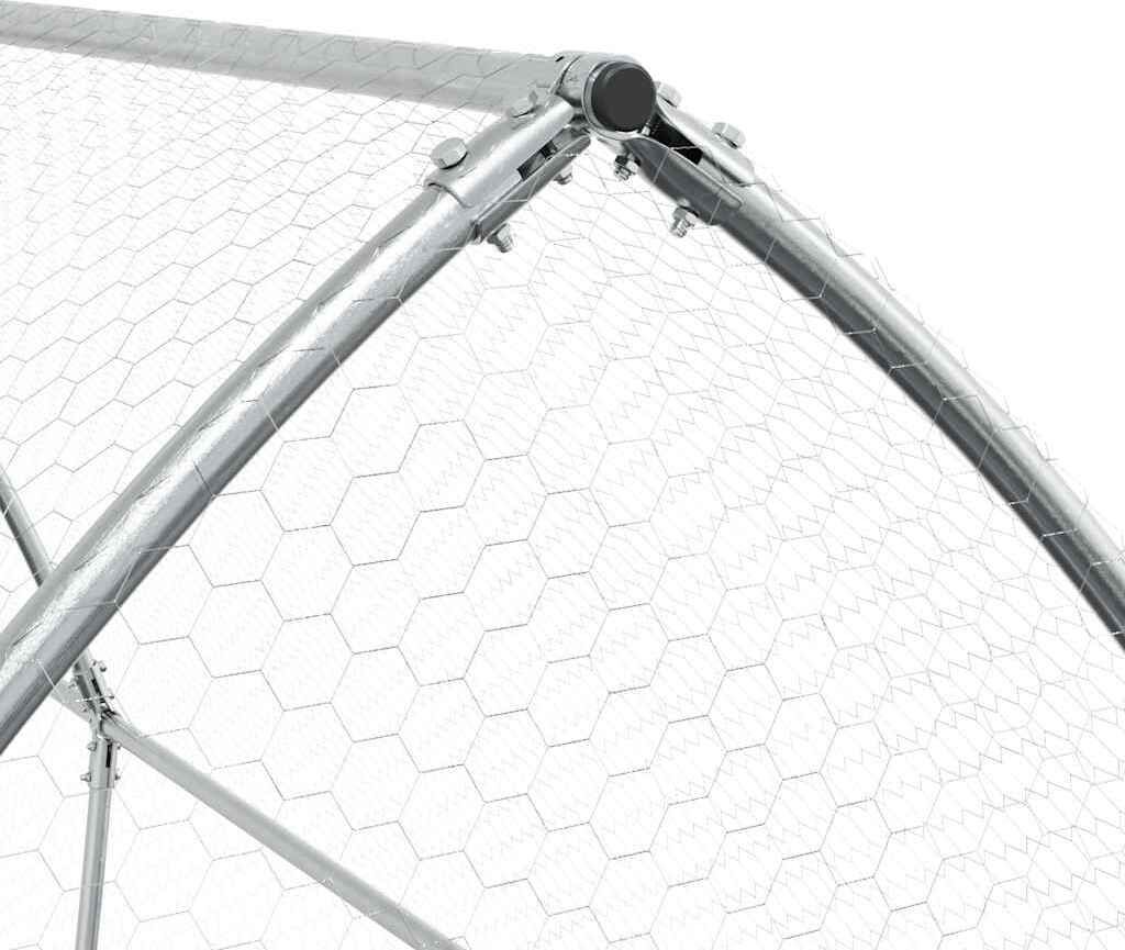 vidaXL Klietka pre kurčatá strieborná 400x105x182 cm Obrázok produktu 5