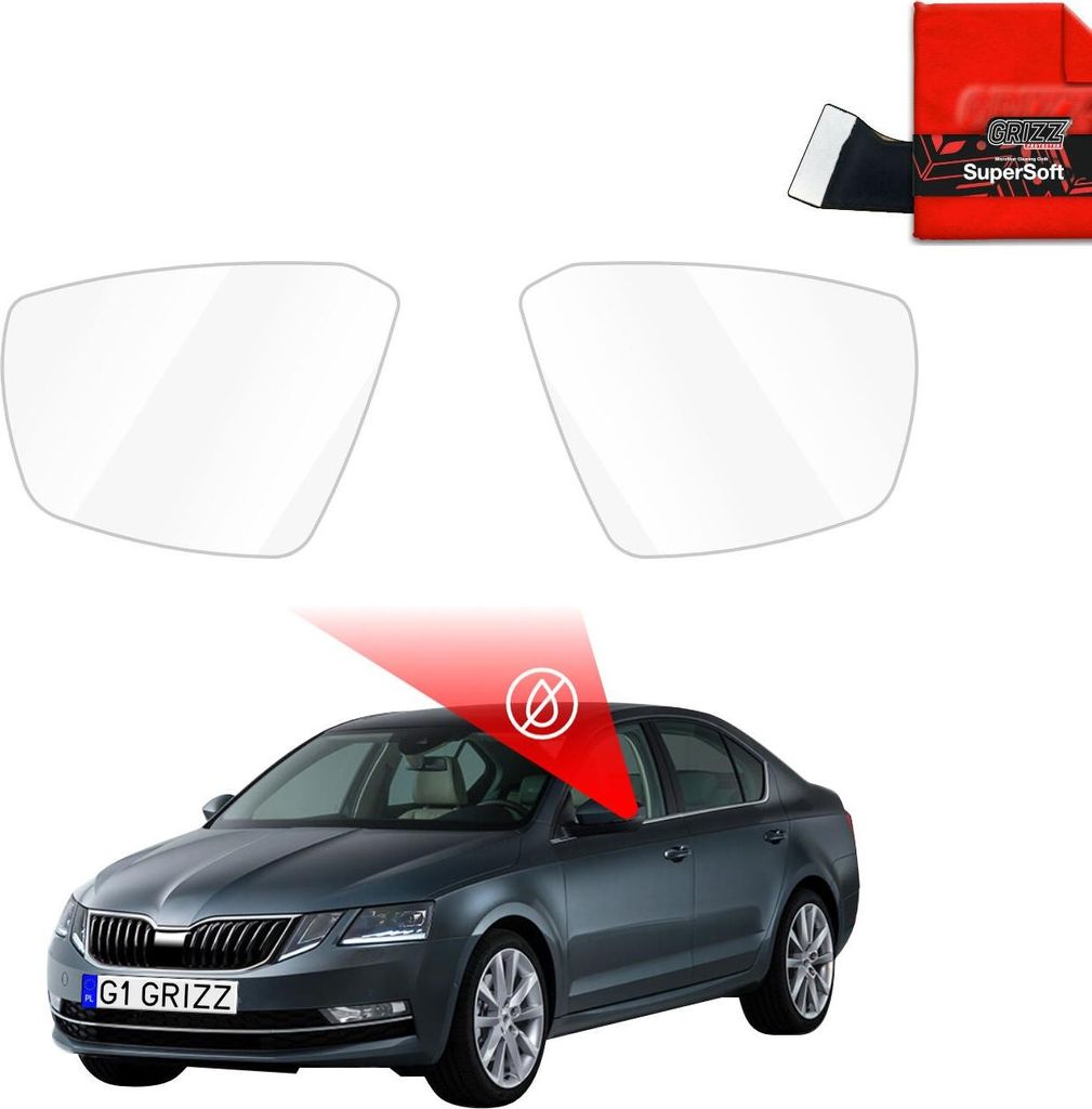 Regenschutzfolie Grizz Protector für Außenspiegel - Skoda Octavia 3 (2013-2020)