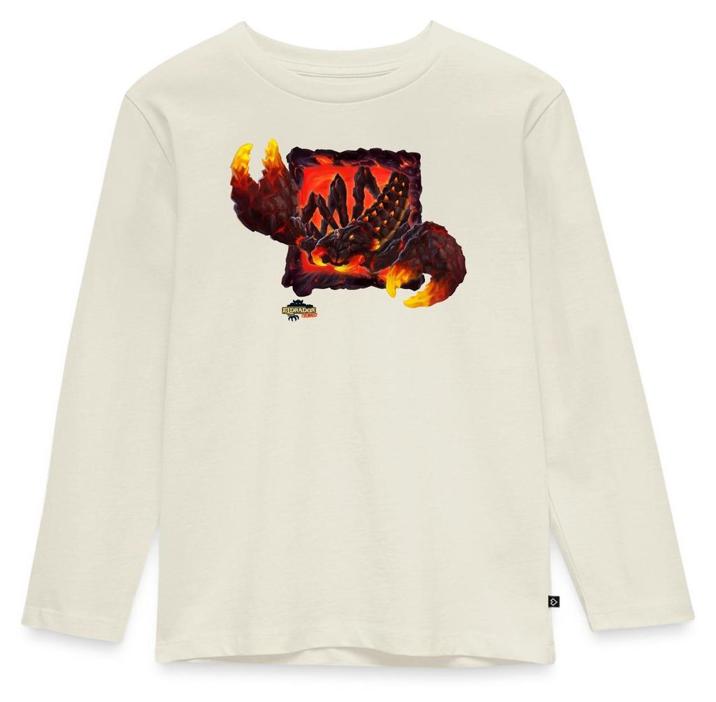 Spreadshirt Schleich Eldrador Lavaskorpion Kinder Premium Langarmshirt, 110/116 (4 Jahre), Naturweiß