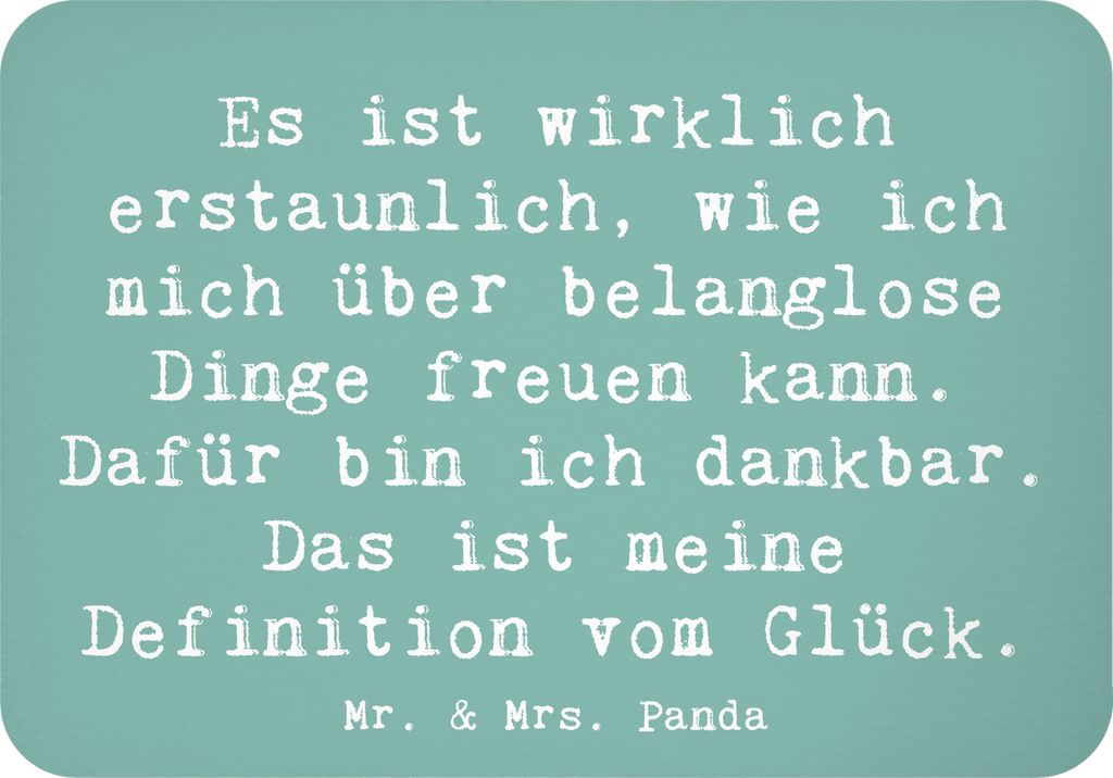 Mr. & Mrs. Panda magnet Spruch Dankbarkeit für kleine Dinge - Meeresbrise - Geschenk, Zitat, Motivation, holzmagnet, Wunder, zettelhalter, Gefühl...