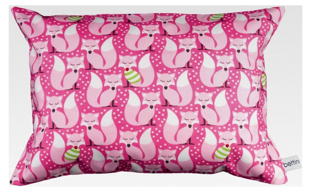 Kuschelkissen Fuchs rosa pink weiß bunt - 30 cm x 20 cm