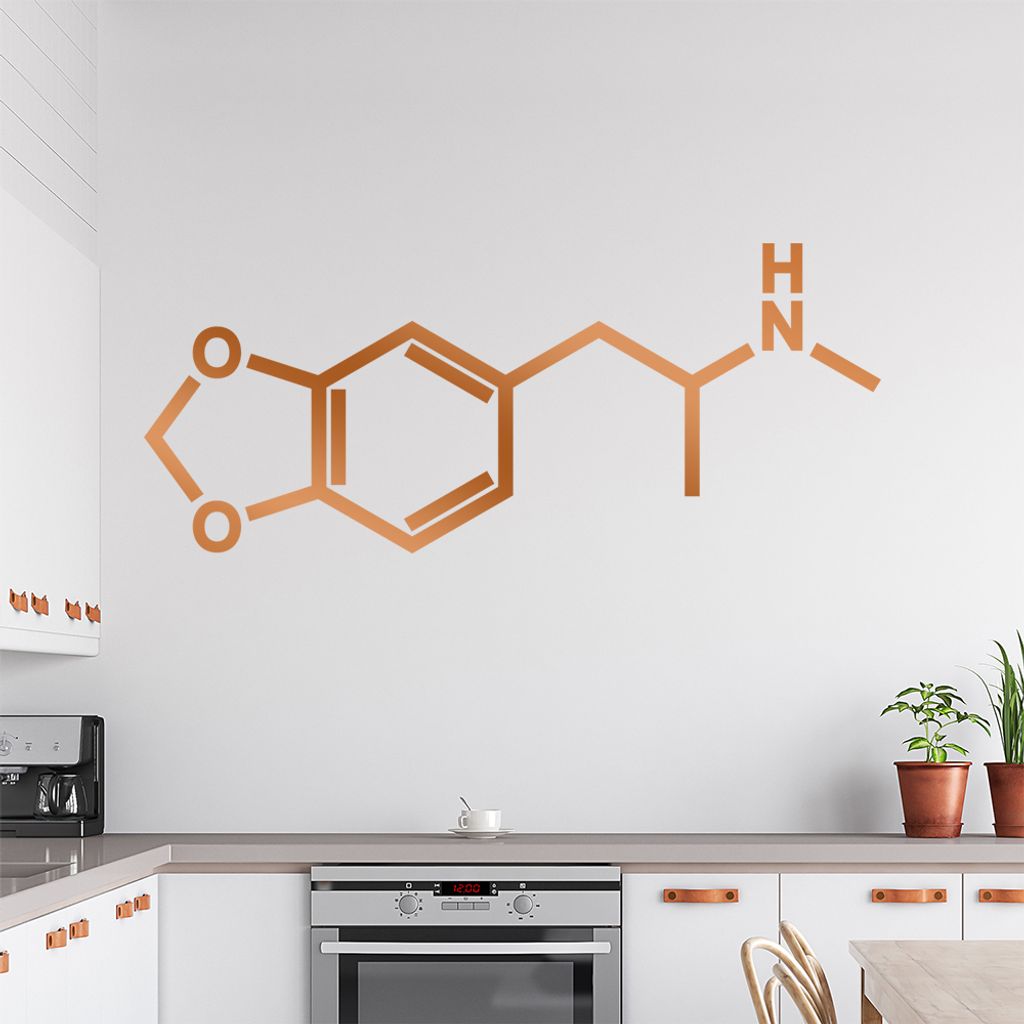 MDMA Ecstasy Wandtattoo in 6 Größen - Wandaufkleber Wall Sticker - Dekoration, Küche, Wohnzimmer, Schlafzimmer, Badezimmer