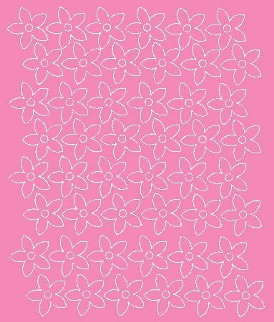 Adesivi Murali Bambina Fiori Rosa Lucidi - Set 48 Pezzi 3cm DIY