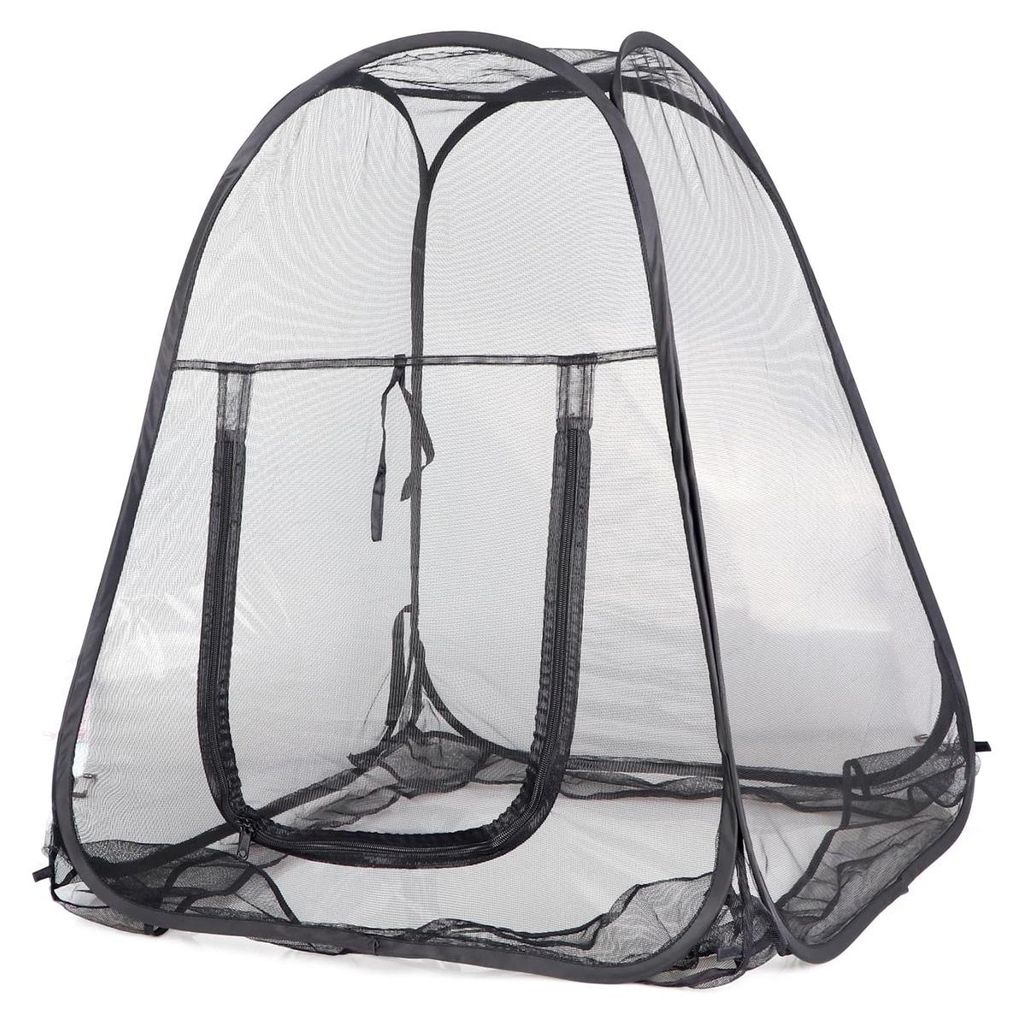 Pop Up Pflanzenschutzhaube mit Reißverschluss, 72x72x82cm Insektenschutz Netz mit Erdankern für Gemüse, Obst & Blumen Garten