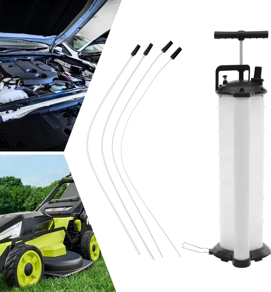 Aspiratore Liquidi Manuale 6.8L - Cilindro PP con 4 Tubi Flessibili