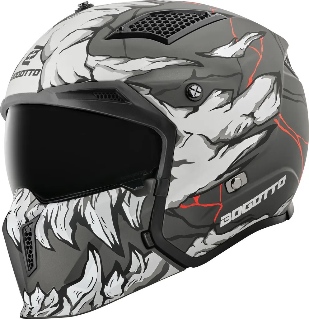Casco Bogotto Radic Skulash 22.06, grigio/nero, XL