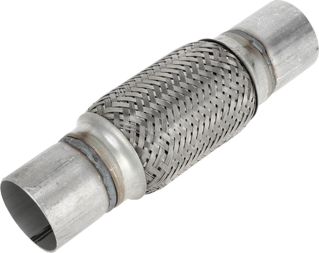 Auto Auspuff Flexrohr 2,36 Zoll Außendurchmesser Flexibles Geflochtenes Auspuffrohr | Universelles Flexibles Rohr Silberfarben 1 Stück