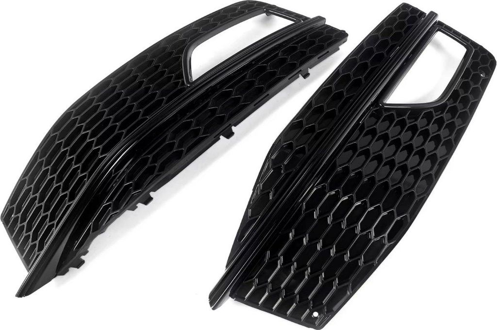 Nebelscheinwerfer-Kühlergrillkappen – Für Audi A4 B5 S-Line/S4 (2012-2015) – Auto Zubehör – Vollständig Schwarz – ABS