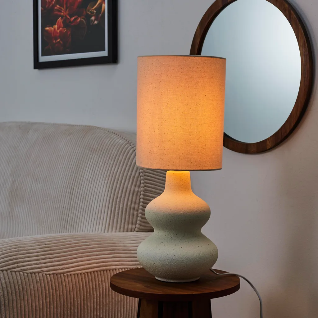 Lampe Céramique Crème 50cm M4 - Finissez-en avec les Pièces Trop Sombres