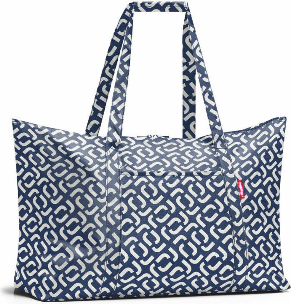 reisenthel mini maxi travelbag, faltbar, Badetasche, Einkaufstasche, Tasche, Signature Navy, 30 L, AG4073