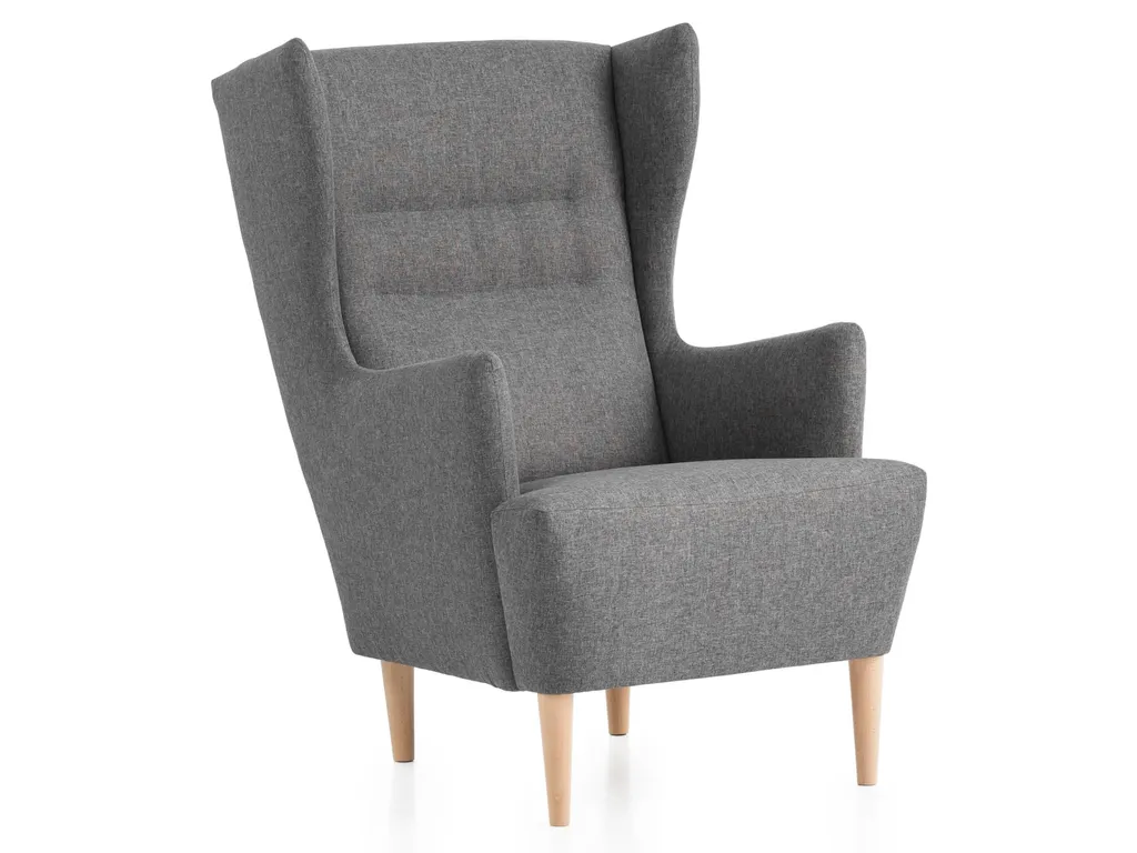 Fauteuil à oreilles XDREAM Olaf relax en tissu gris pour votre salon